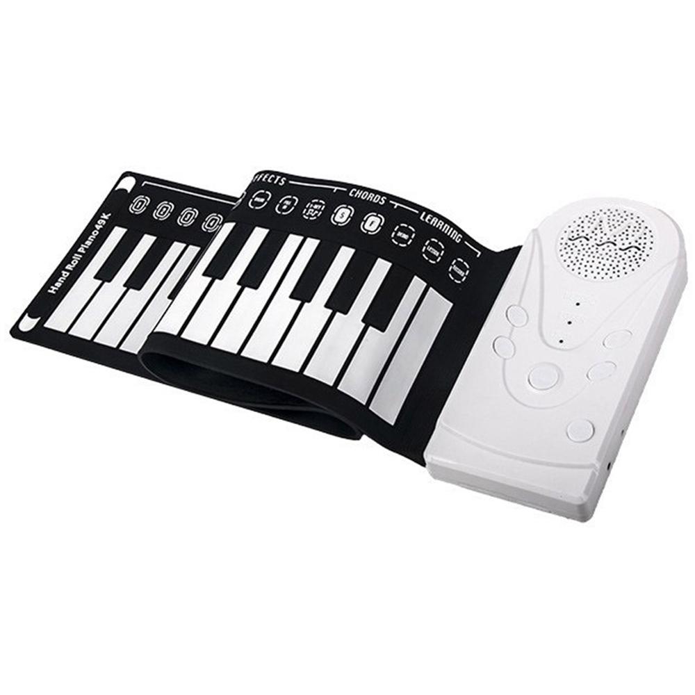 HQA2-49 49-Key Portable Folding Piano Children Beginner Musical Instrument Roll-Up Keyboard A