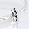 Voguish Stylish  Sterling Color Dramatic White Enamel Heart Golden Beads Fit Original Charm Wrist Bracelet Jewelry MakingFashion Charm