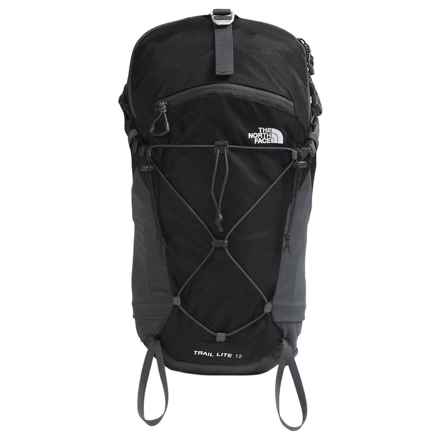 The North Face Trail Lite 12L Brand Logo Zipper Outdoor Bag Unisex bags Black Asphalt-Grey NF0A87CA-4GZ Black & Asphalt Gray