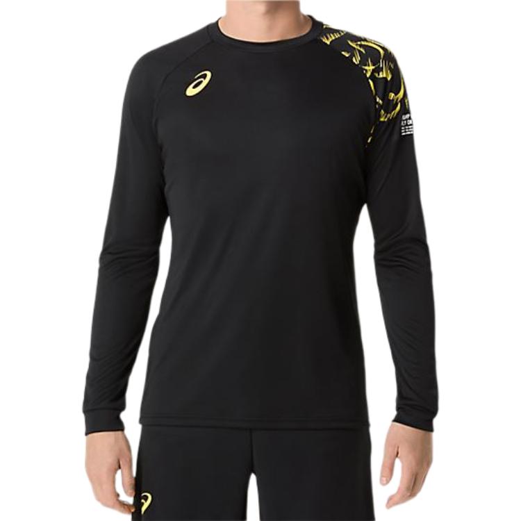 ASICS T Shirts Unisex Black Crew Neck 2053A209-003 2XL