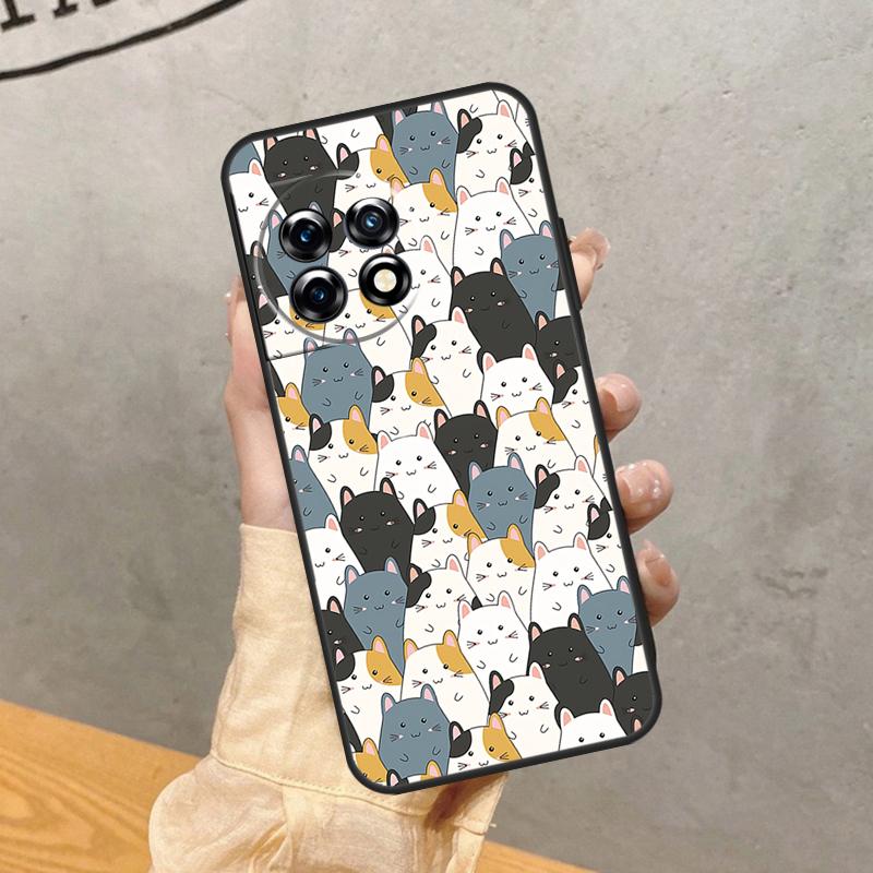 

Cute Funny Cats Paws Pattern Case For OnePlus 8 9 10 Pro 15 15R 13 R 12 11 13T 10T 8T Nord CE 5 2 3 4 Lite N20 N30 Cover OnePlus Nord CE5