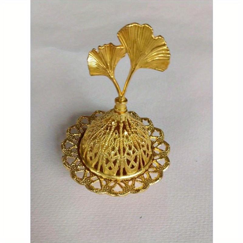 

1 шт. Хэллоуин Золотая курильница для благовоний, Курильница для сандаловых благовоний для домашнего декора, Креативный держатель для ароматерапевтических благовоний Ginkgo Biloba золотой