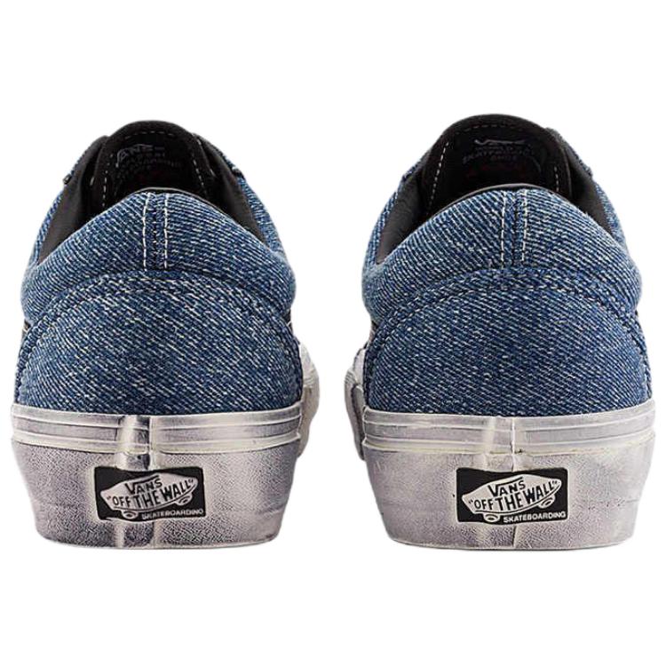 Vans Skate Old Skool Skateboarding Unisex Denim Blue Distressed Suede Canvas PopCush Duracap VN0A2Z32Y40