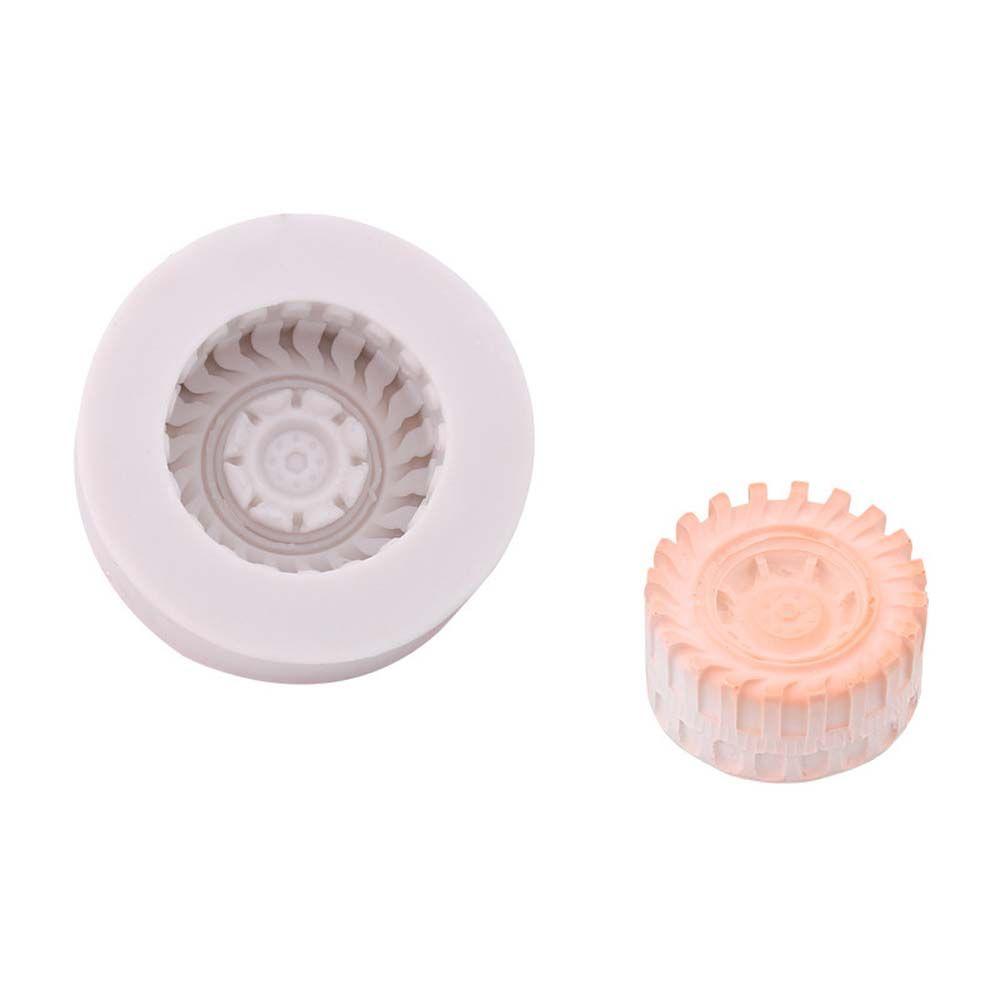 Fondant Car Tyre Shape Cakes Decorating Tools Baking Decorating Wheel Silicone Molds Soap Mould