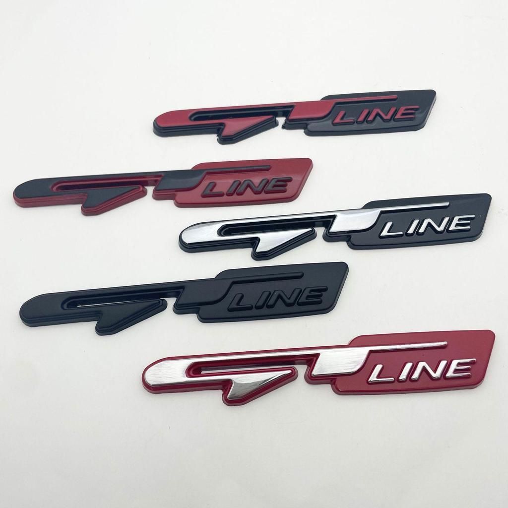 Emblema de Carro Metálico GT LINE para Hyundai Kia: Compatível com Elantra, Sportage e Stinger.
