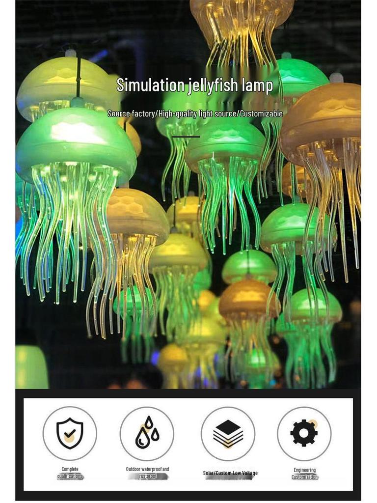 Color-Changing LED Jellyfish Pendant Light for Restaurant or Outdoor Tree Decor