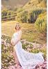 European & American Women's Lace Maternity Strapless Maxi Dress - Photography Sleeveless Long Train (2020 Model)