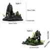 Creative Aquarium Rockery Mountain Decoration Resin Mountain Stone Statue  Gift