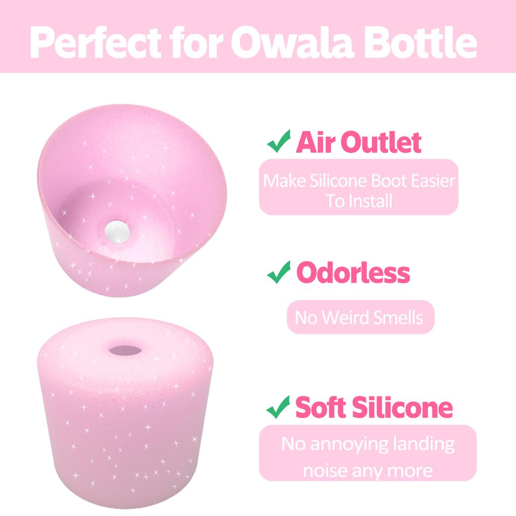 Silicone Water Bottle Boot For Owala 24oz 32oz 40oz Anti-Slip Protective Sleeve Bottom Bumper Protector Twist And Flip Cup Holders 5