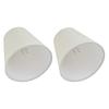 2PCS Fabric Lampshade European Style Clip On Lamp Shade for E14 Screw Chandelier Wall LampPT07 White
