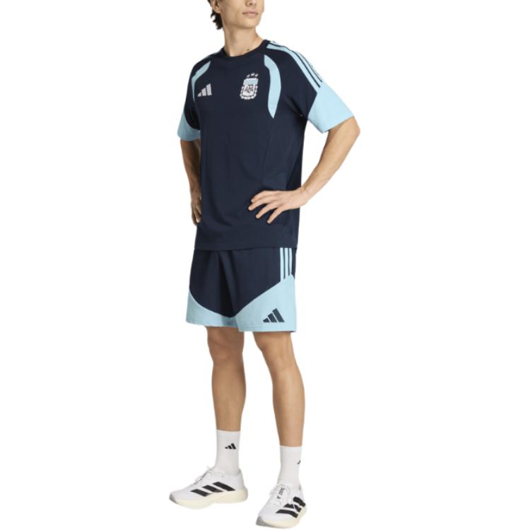 Adidas Argentina 26 Tiro Color Block Round Neck Short Sleeve T-Shirt Men Tops JY7028