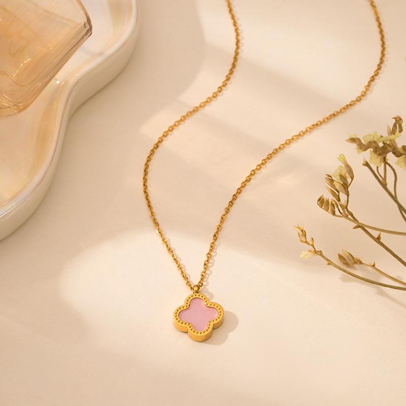 Gorąca Sprzedaż Naszyjnik Bransoletka Kolczyki Kwiat Koniczyny Trzyczęściowy Zestaw dla Kobiet