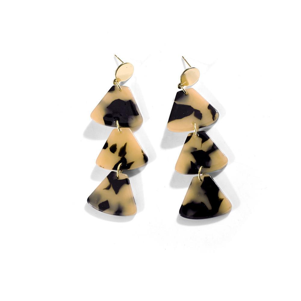 

Geometric Trendy Acetate Earrings For Women Minimalist Style Fall Fashion Accessory жёлтый