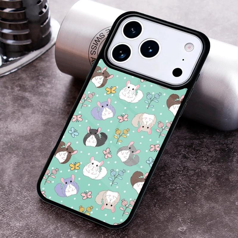 Cute Cartoon Chinchilla Phone Case For iPhone 17 16 15 14 13 12 11 Pro Max Plus 17Air Soft Silicone Cover