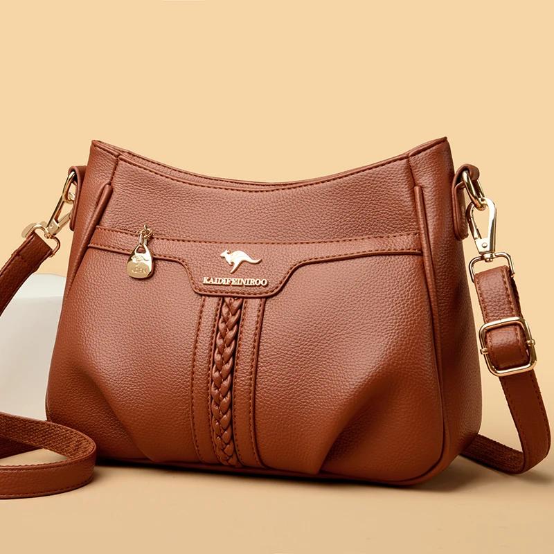 Soft Pu Leather Women Bag Brand Designer Ladies Handbag Purses Luxury Female Shoulder Bag Large Capacity Crossbody Bags