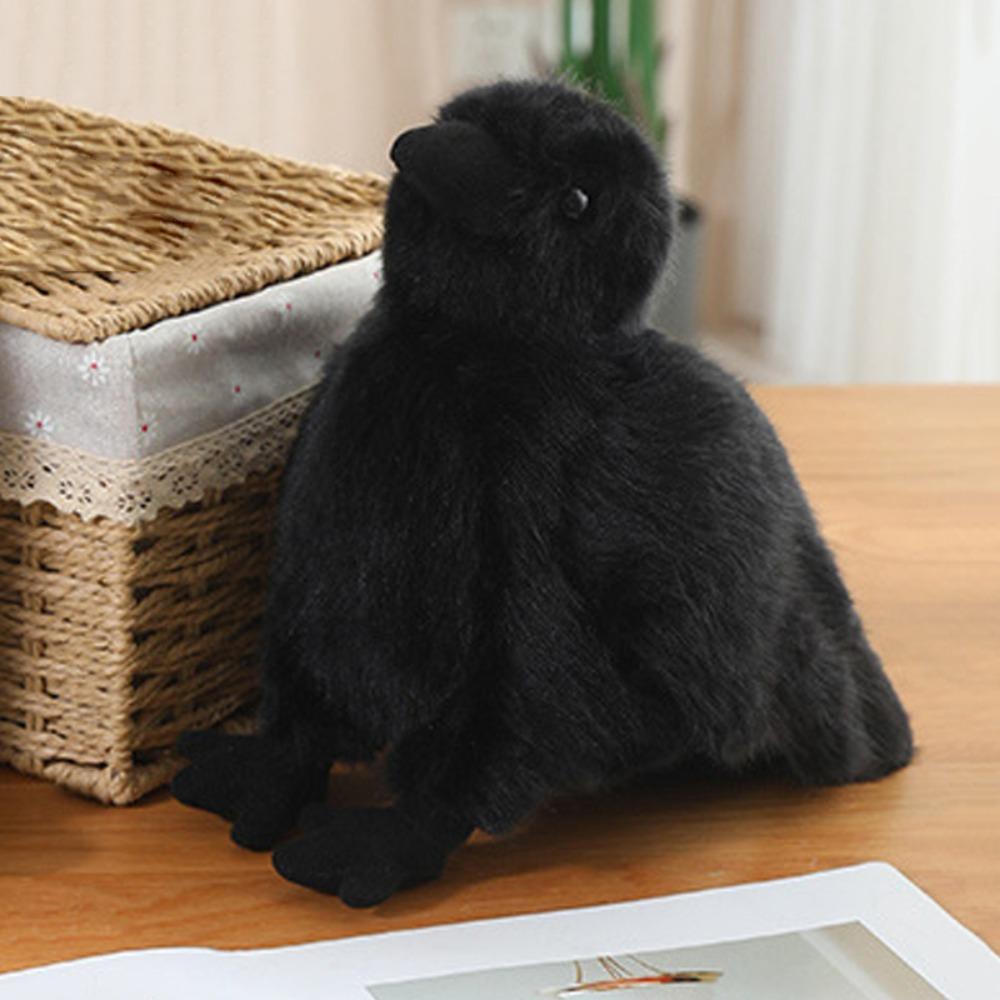 Interesting Crow Plush Toy Soft Plushie Funny Animal Plush Doll Black Crow Doll  Kids Toy
