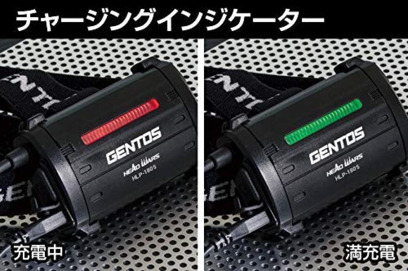 GENTOS LED USB 500 6 Hours of Operational Run Rear View Requires Rechargeable Battery or 3 AA ANSI Compliant HLP-1805 Headlamp, Rechargeable, Lumens,