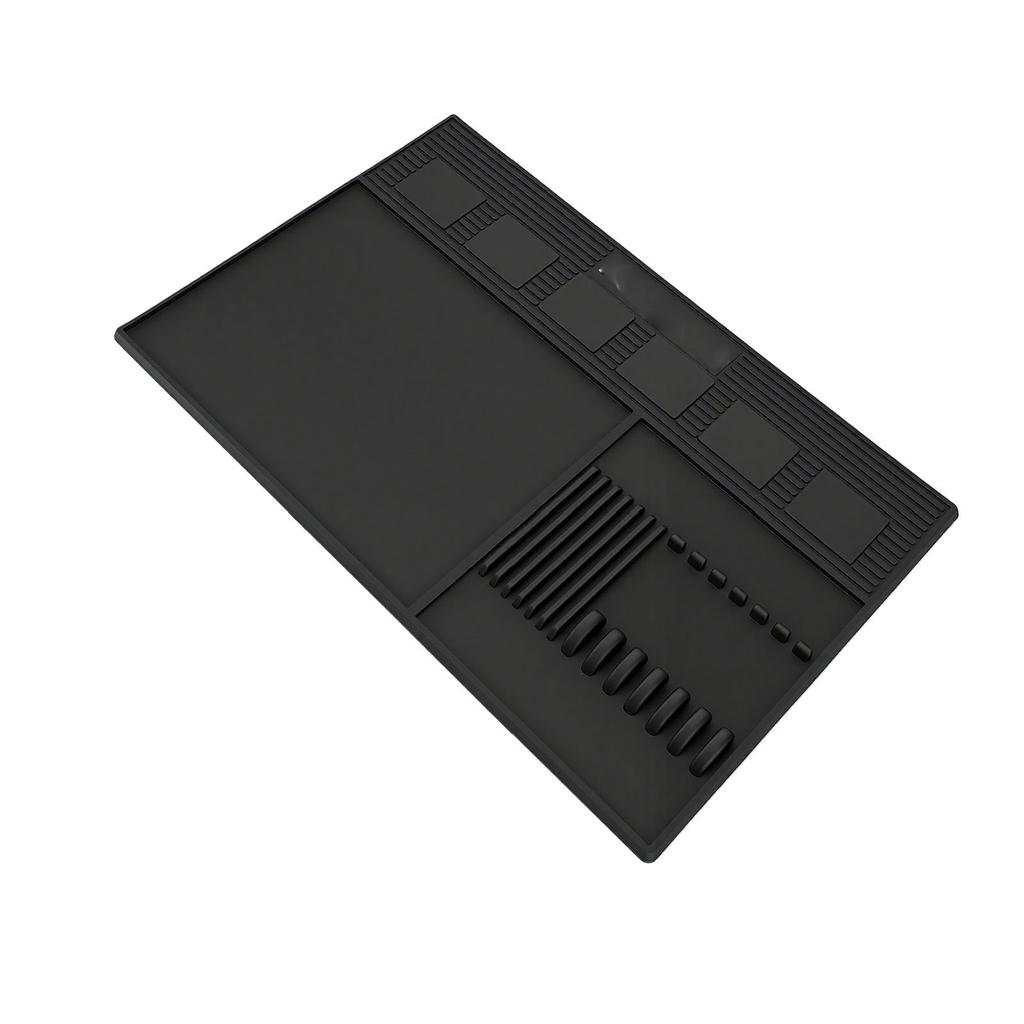 Magnetic Barber Mat 6 Strong Magnets Scissor Comb Slots Non Slip Heat Resistance Water Proof Barber Tool Mat Large Size