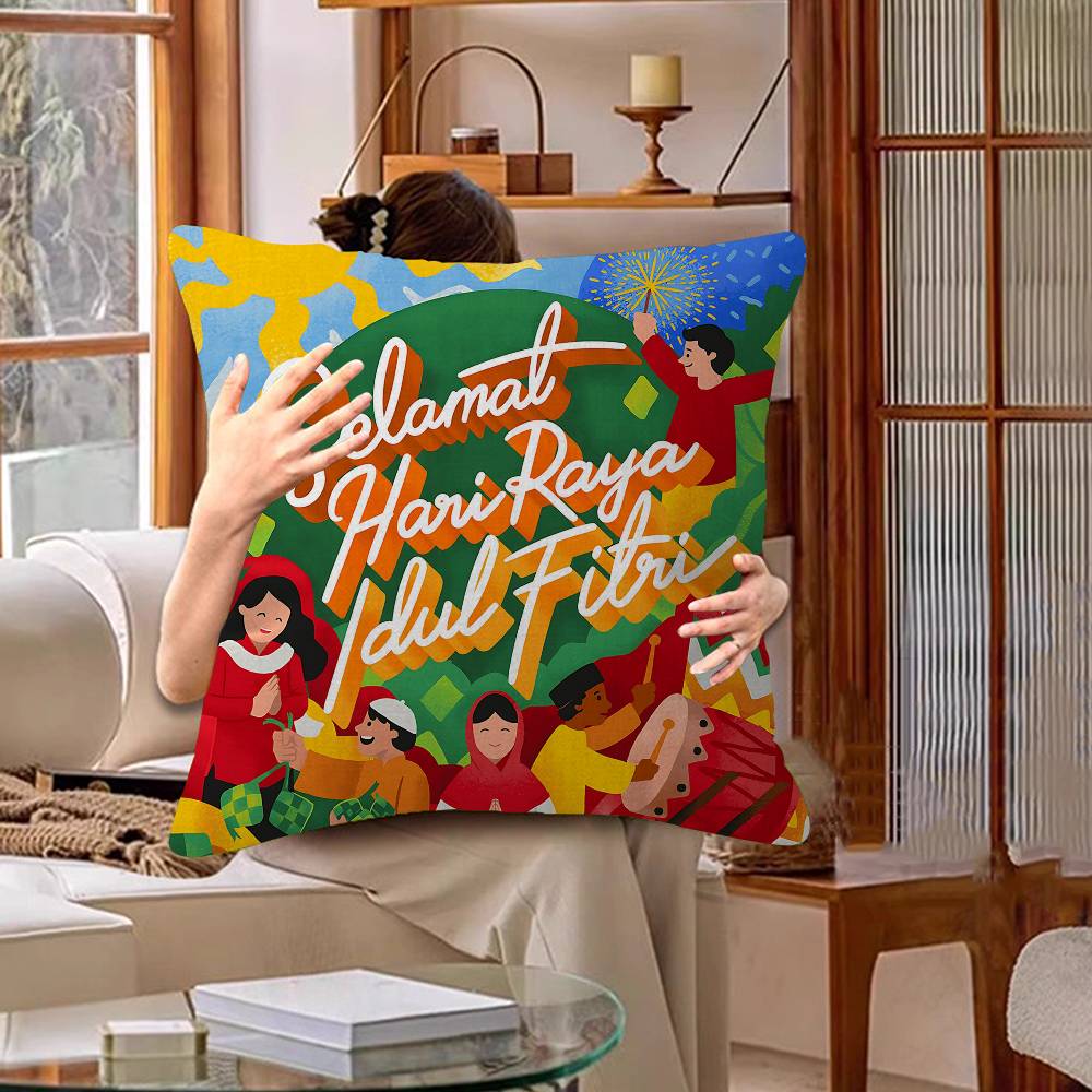 Classic Retro Festival Ramadan Pillow Cover For Bedroom Room And Living Room Sofa Decorative Cushion Cover