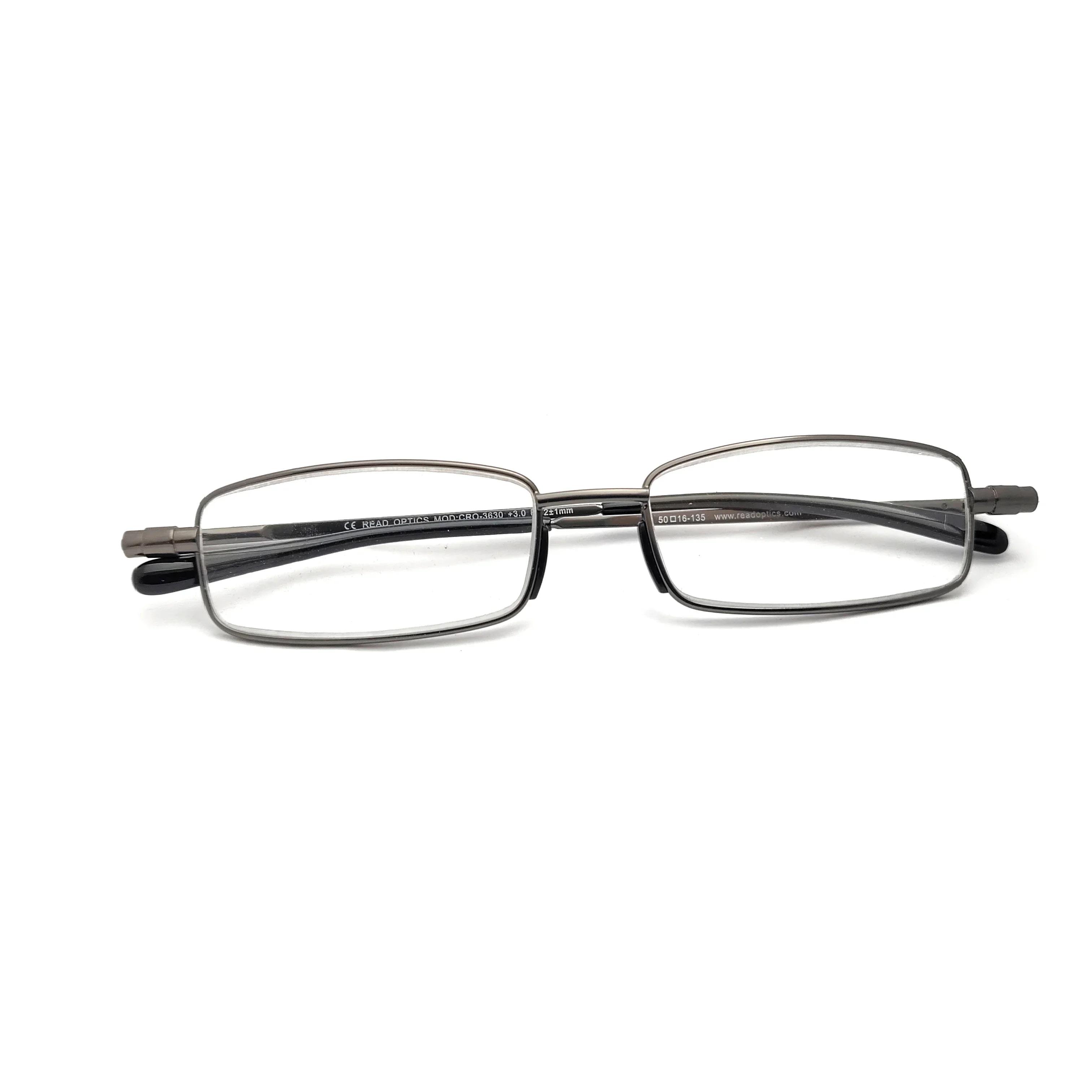 

Ultra - Thin Reading Glasses With Portable Flat Case Lightweight Metal Frame Portable Readers For Clear Vision +1.00 To +3.50 +3.5