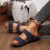 Women's White & Golden Synthetic Cover Slip-On Sandals - Open-Toe Flat Heel with Breathable Perforations, Cushioned Insole, Comfortable Footwear