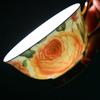 Euro Style Bone China Afternoon Tea Saucer Set Ceramic Rose Flower Tea Coffee Cup for Home Kitchen Wedding