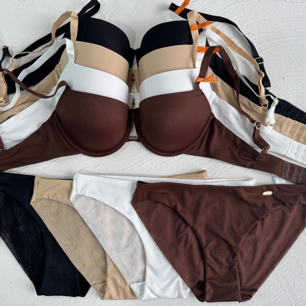 Lenjerie intimă pentru femei Sutien Push Up cu Cupe 3/4 Chiloți Set 2 buc Seturi de lenjerie intimă Sutien de zi Seturi de sutien Lenjerie sexy la modă