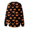 Women's Fashion Casual Long Sleeve Halloween Printed Neck Sweatshirt Top