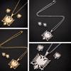 2025 New Wholesale Animals Gold Color Smooth Zircon Set For Women Elephant Necklace And Earring Set Cute Accessories Gift Sets