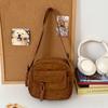 Corduroy spring new fashion solid color women's bag shoulder messenger bag campus fashion bag