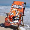 proof beach towel with Denver Broncos LOGO pattern - soft,absorbent,quick-drying,machine washable - perfect for swimming,camping,bathing