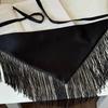 New Women Wide Waist Belt Retro Punk Waistband Fashion Triangle Tassel Corset Belt Shirt Dress Decor Belt Coat Decor Accessories