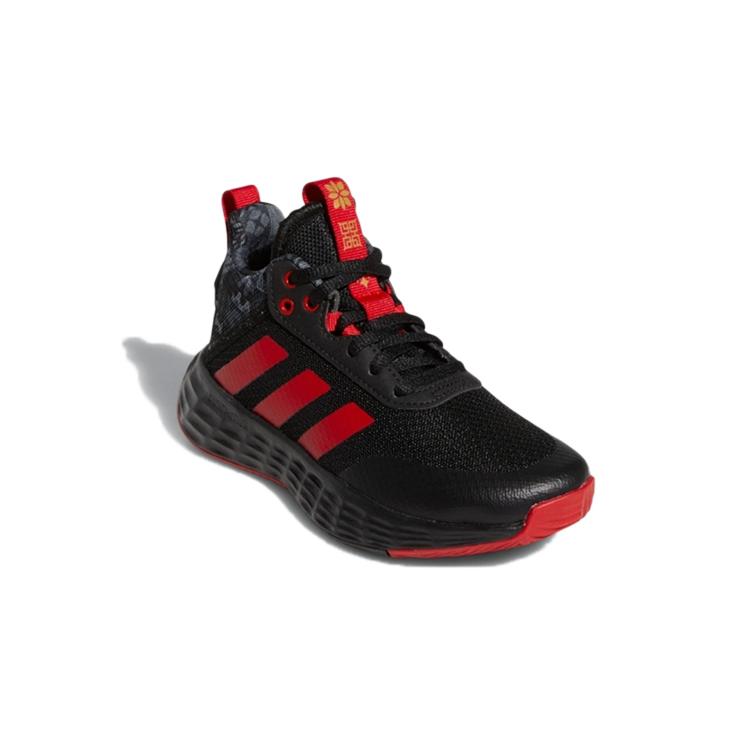 adidas OwnTheGame CNY K Resistentes a la abrasión Caña media Zapatillas de Baloncesto para Niños Negro Rojo Niños GY0812