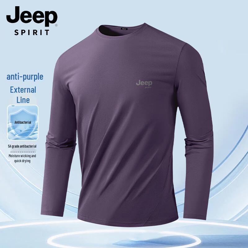 JEEP SPIRIT Men s Anti-Bacterial UV Protection Quick-Dry Long Sleeve T-Shirt XL