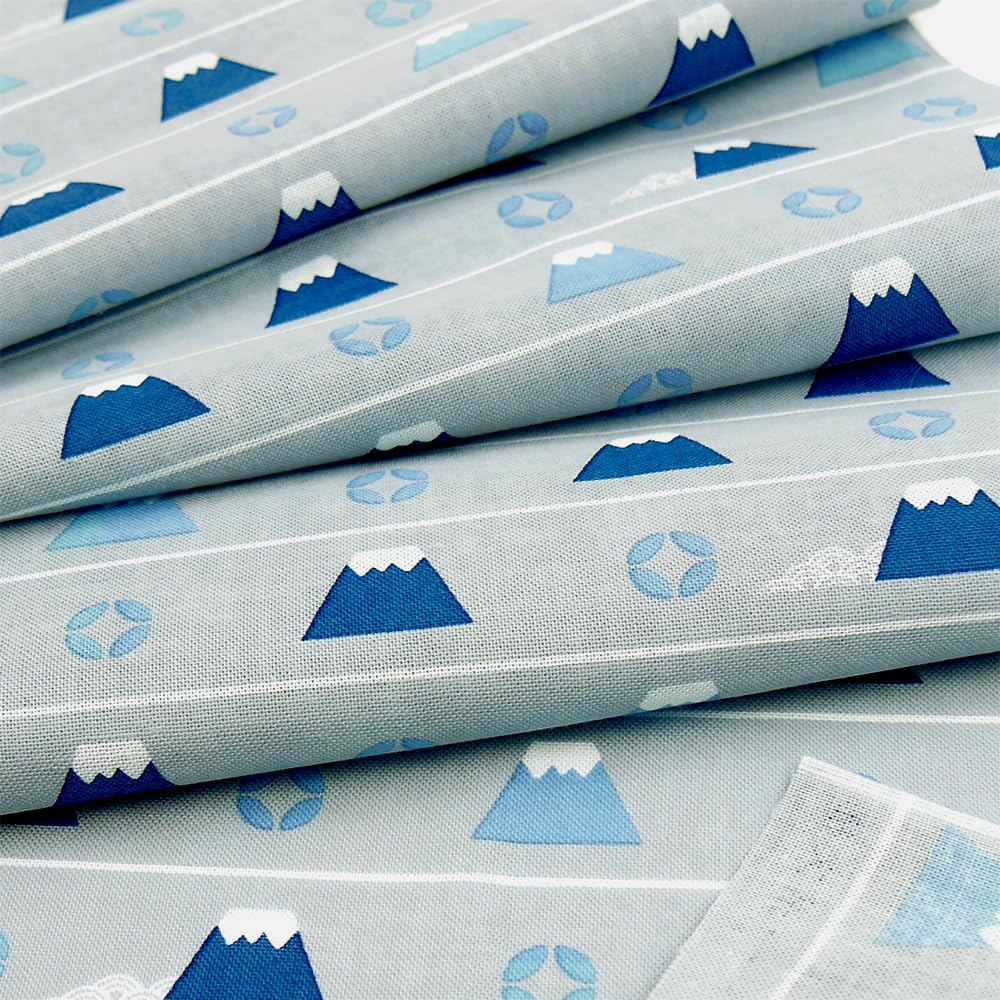 Hama pattern tenugui Fuji and Mt. cloisonné