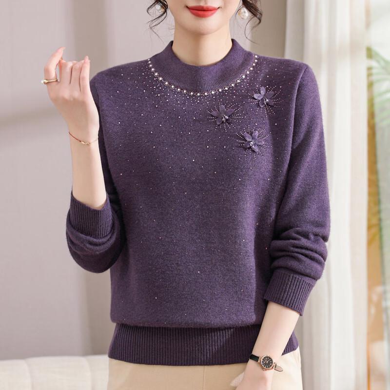 YUZHAOLIN Women's Floral Knit Pullover Sweater