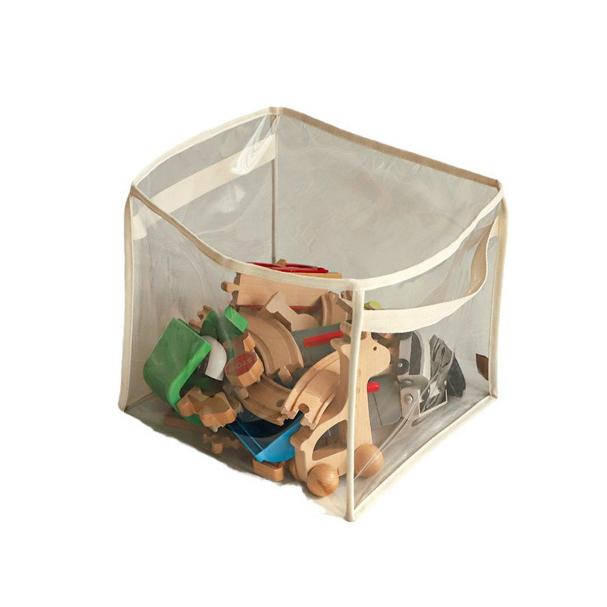 

Прозрачная корзина для хранения детских игрушек большого размера, мешок для игрушек, большая вместимость, бытовая многофункциональная корзина для хранения S прозрачный