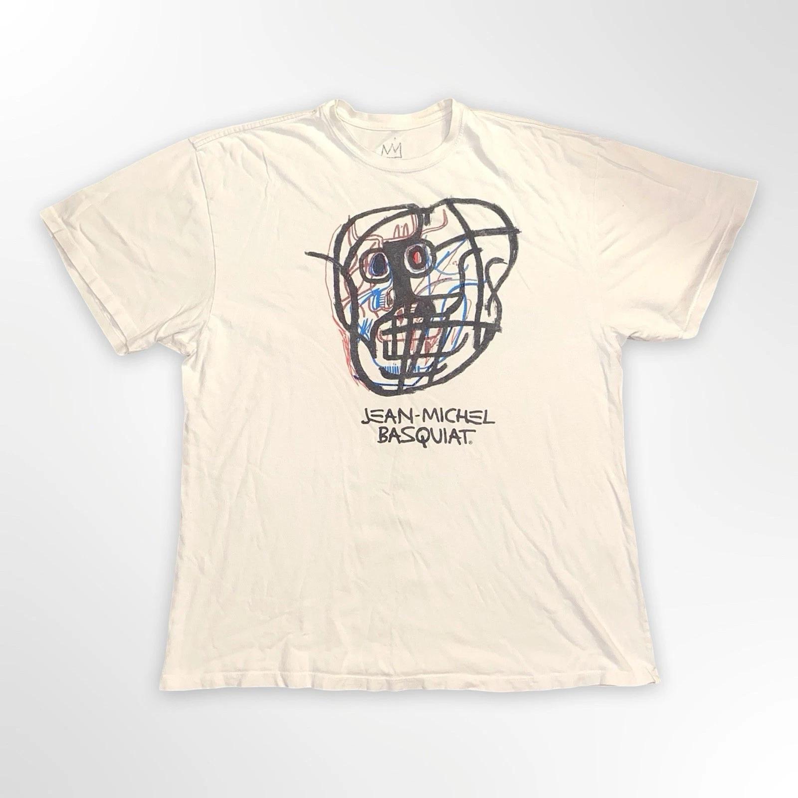 

Jean-Michel Basquiat Graphic T Shirt Mens Size L Cream White L