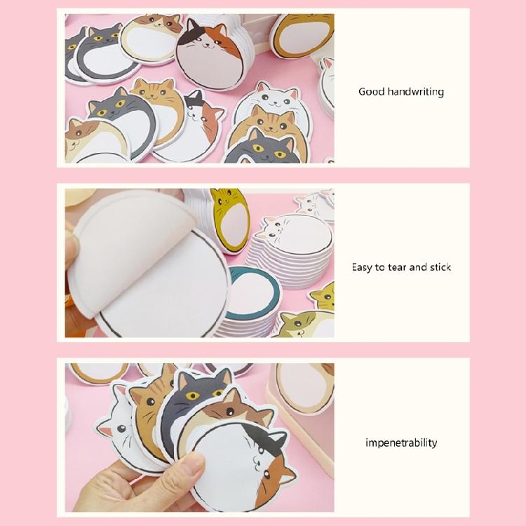 5Pcs Cats Shape Designs Stick Note Pad Selves Sticking Memo Pad Stick Pad Stick Notes Pad Selves-Adhesive Notepads Set