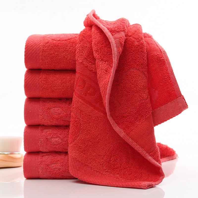 Jacquard Apple Bright Red Towel