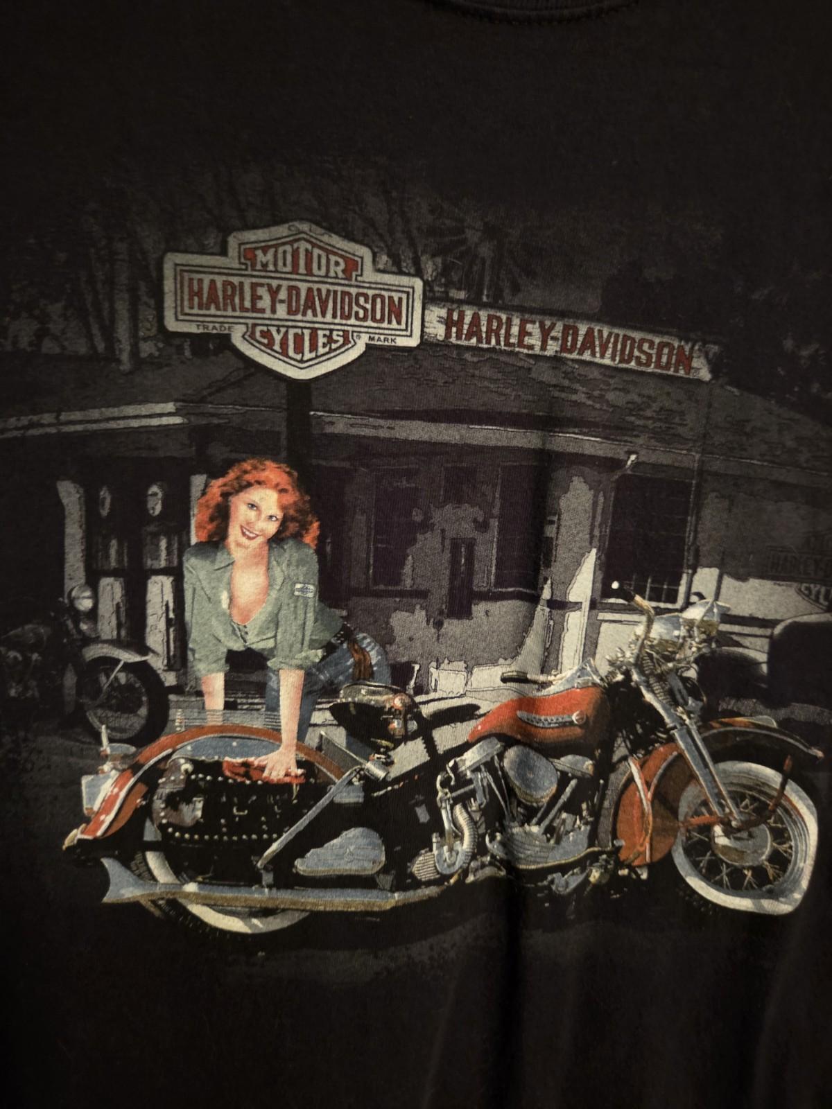 Harley Davidson 2008 Pin Up Girl Shirt Size Large Unisex T-Shirt M