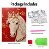 DIY Pearl Embroidery Diamond Painting Kit Majestic Horse Sparkling Beads Art Craft Handmade Decoration Gift for Home
