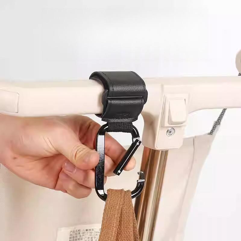 Kinderwagenhaken Multifunktionales Leder Klettverschluss Design Universell Für Fahrrad Elektrofahrrad Kinderwagen Tasche Aufhängen