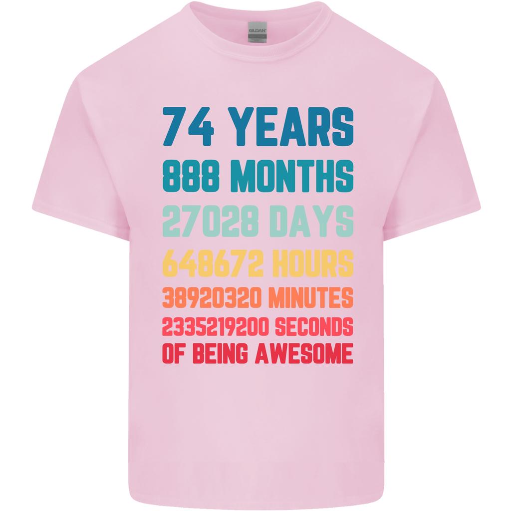 74th Birthday 74 Year Old Unisexs Light Cotton TShirt