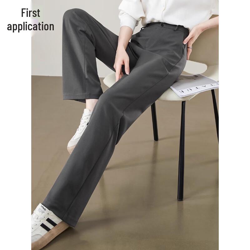 Women's High-Waist Straight Leg Suit Pants