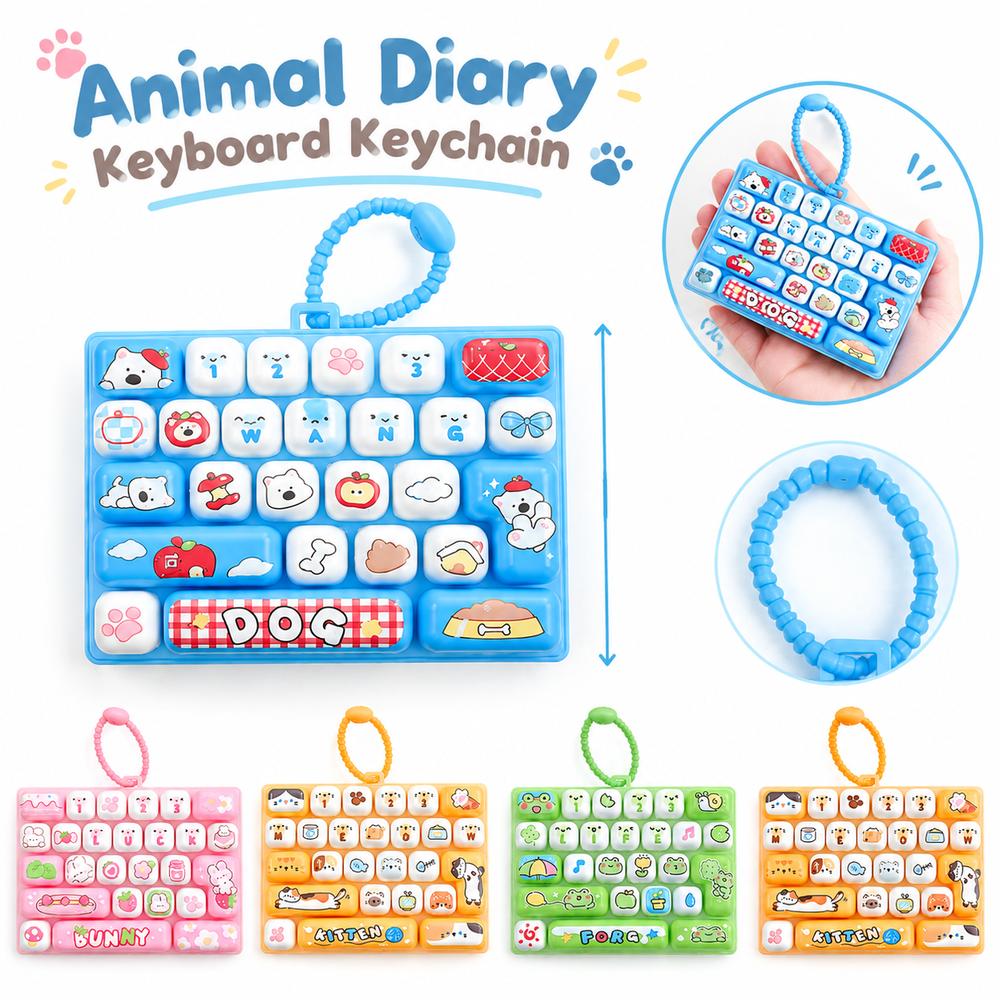 1Pcs Cute Style Keyboard Fidget Toy 26-Key Stress Relief Toy Pendant  for Backpack Bag Pendant