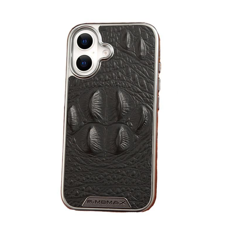 Suitable for Apple 16promax Phone Case, Crocodile Claw Pattern, IPhone15 Business 14, Shockproof 13, Full Cover 12 Leather