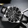 Fashion Business Men's Watch Large Dial Watch Sport Men's Watch Casual Watch Calendar Watch Leather strap