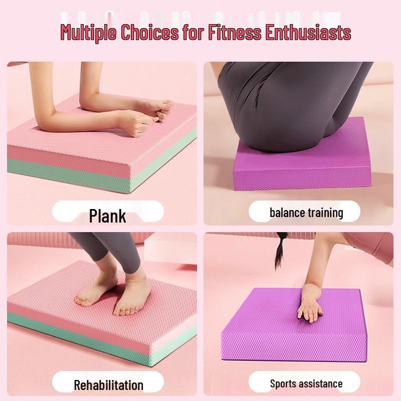 Soft Step Fitness Balance Pad - Ab Wheel Knee Pad & Thick Yoga Mat for Core Training