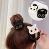 Himop Adorable Cat Themed Hair Tie Korean Cartoon Style Resin Scrunchie, Mixed Colors, Perfect for Daily Wear Parties